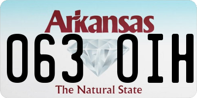 AR license plate 063OIH
