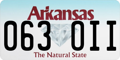 AR license plate 063OII