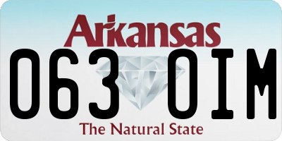 AR license plate 063OIM