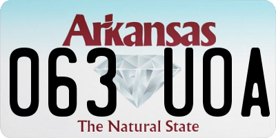 AR license plate 063UOA