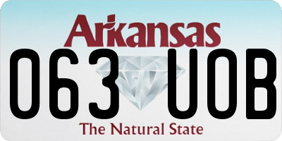 AR license plate 063UOB