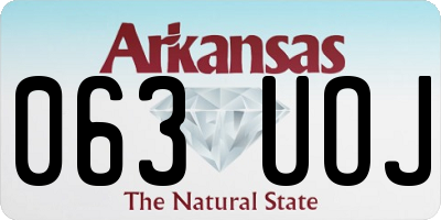 AR license plate 063UOJ