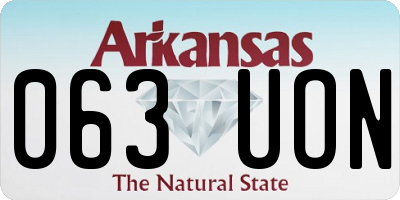 AR license plate 063UON