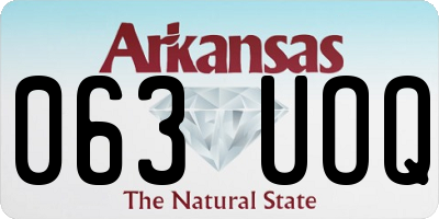 AR license plate 063UOQ