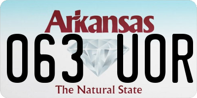 AR license plate 063UOR