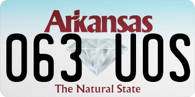 AR license plate 063UOS
