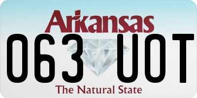 AR license plate 063UOT