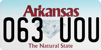 AR license plate 063UOU