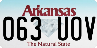 AR license plate 063UOV