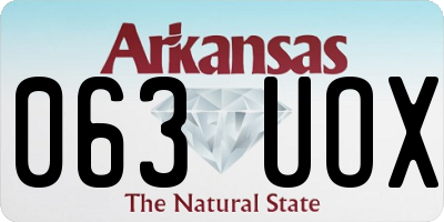 AR license plate 063UOX