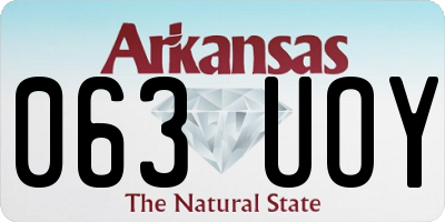 AR license plate 063UOY