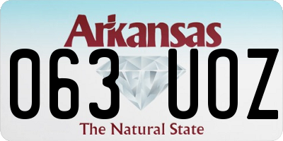AR license plate 063UOZ