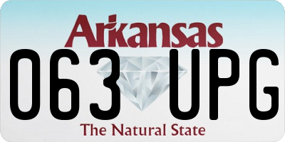 AR license plate 063UPG