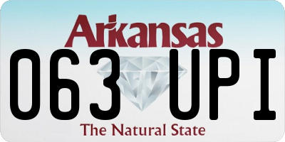 AR license plate 063UPI