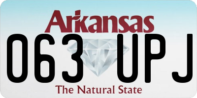 AR license plate 063UPJ