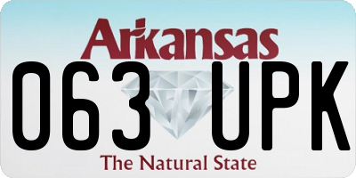 AR license plate 063UPK