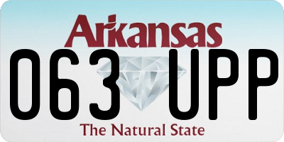 AR license plate 063UPP