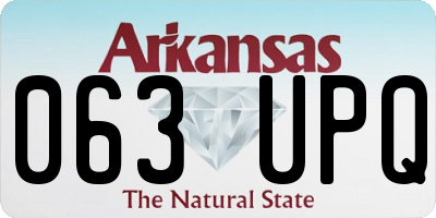 AR license plate 063UPQ