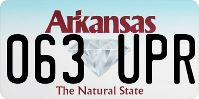 AR license plate 063UPR