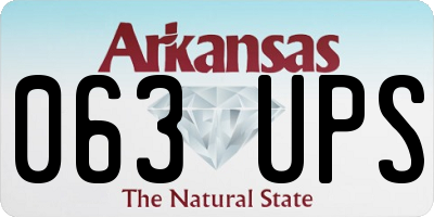 AR license plate 063UPS