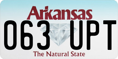 AR license plate 063UPT