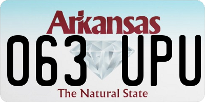 AR license plate 063UPU