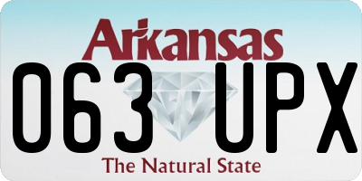 AR license plate 063UPX