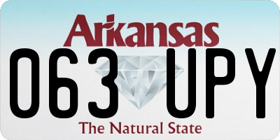 AR license plate 063UPY