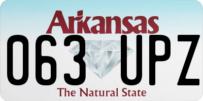 AR license plate 063UPZ