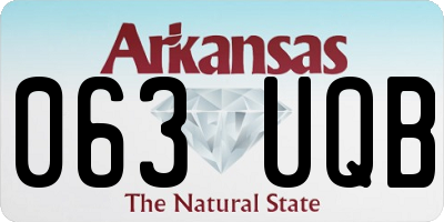 AR license plate 063UQB
