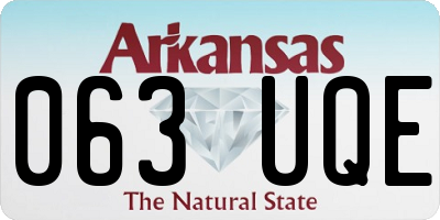 AR license plate 063UQE