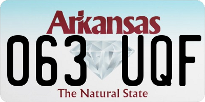 AR license plate 063UQF