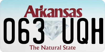 AR license plate 063UQH