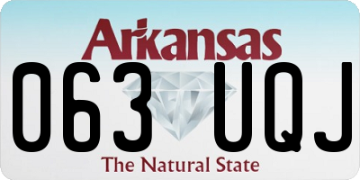 AR license plate 063UQJ
