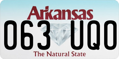 AR license plate 063UQO