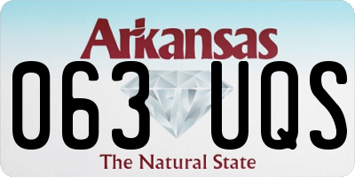 AR license plate 063UQS