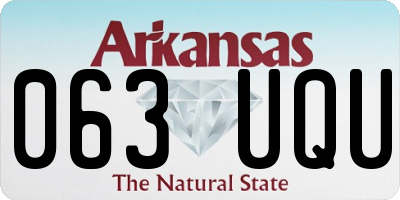 AR license plate 063UQU