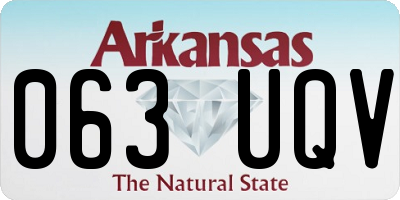 AR license plate 063UQV