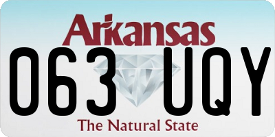 AR license plate 063UQY