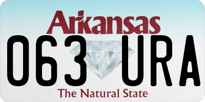 AR license plate 063URA