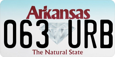 AR license plate 063URB