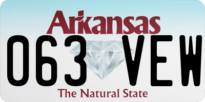 AR license plate 063VEW