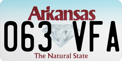 AR license plate 063VFA