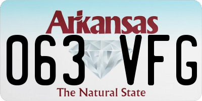 AR license plate 063VFG