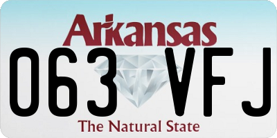 AR license plate 063VFJ