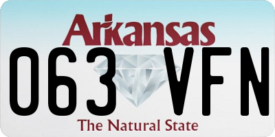 AR license plate 063VFN