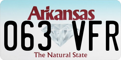 AR license plate 063VFR
