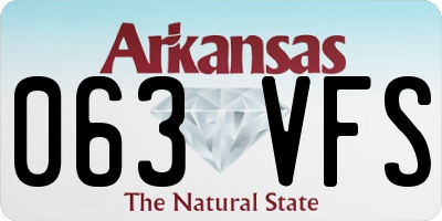 AR license plate 063VFS