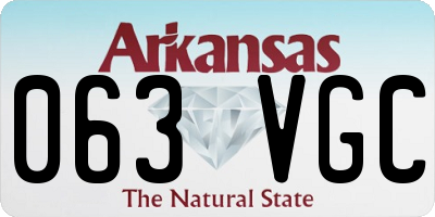 AR license plate 063VGC
