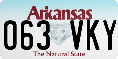 AR license plate 063VKY